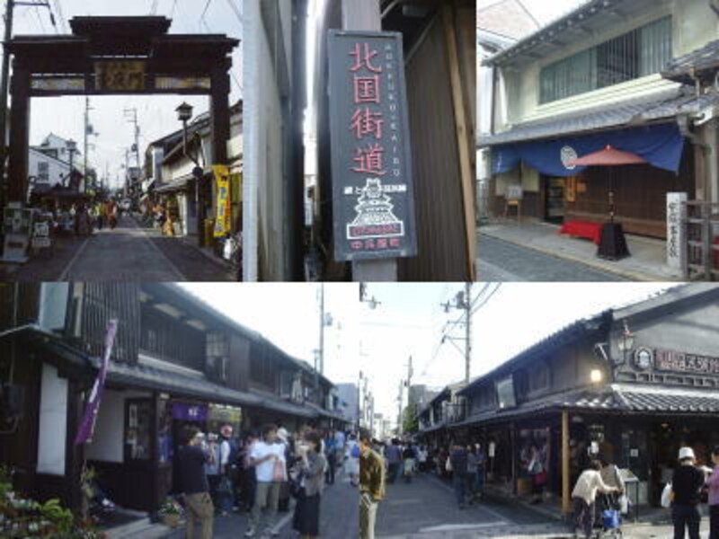 江戸時代の街道筋の雰囲気が残る黒壁スクエア。多種多彩な店も揃っています
