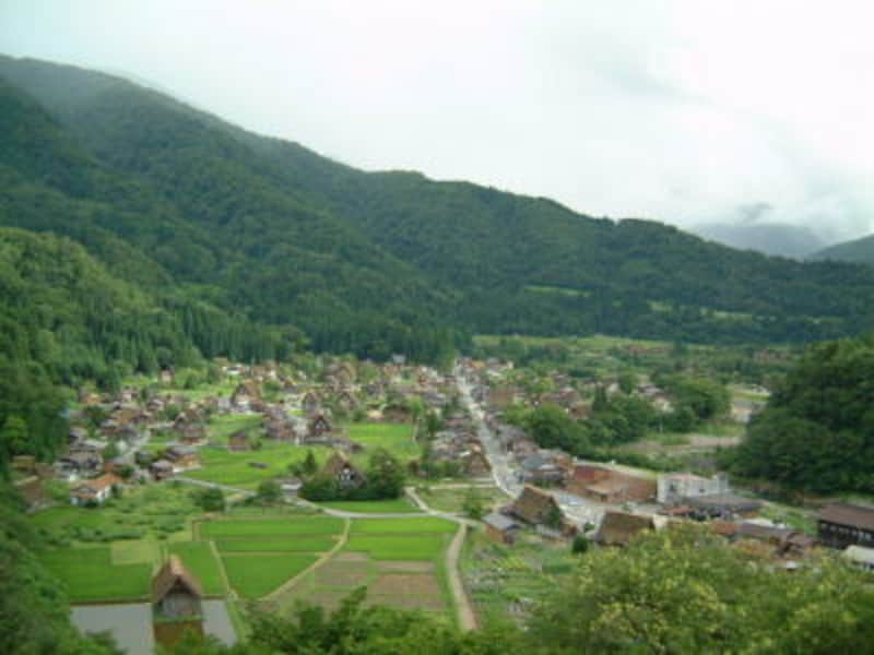 荻町城址から眺める白川郷