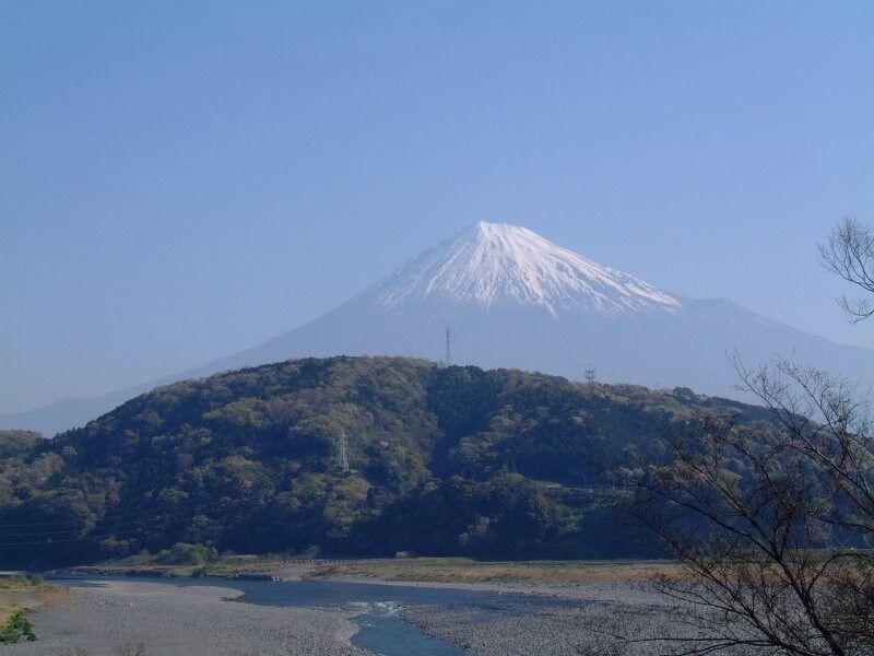 道の駅 富士川楽座から望む富士山（1）
