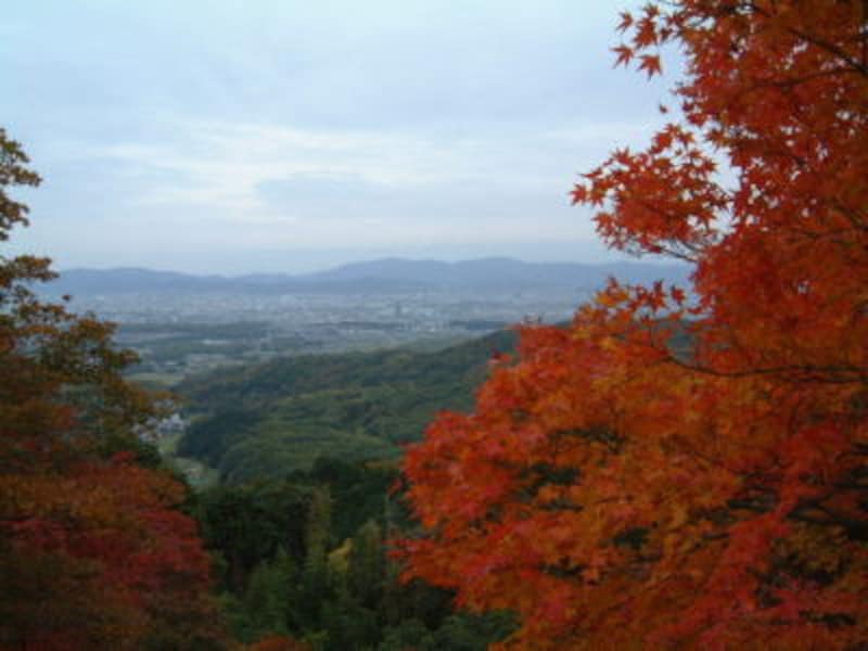 善峯寺（8）／寺から見下ろす京都の街と紅葉