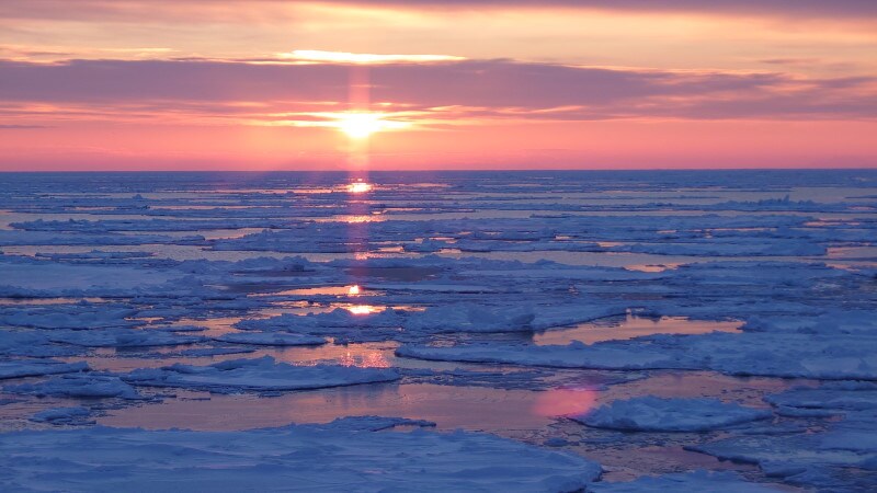 紋別の流氷(9)/サンライズ便からの眺め