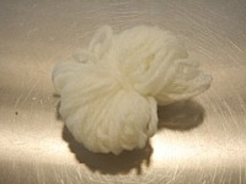 アクリルたわしより簡単な、ポンポンたわし