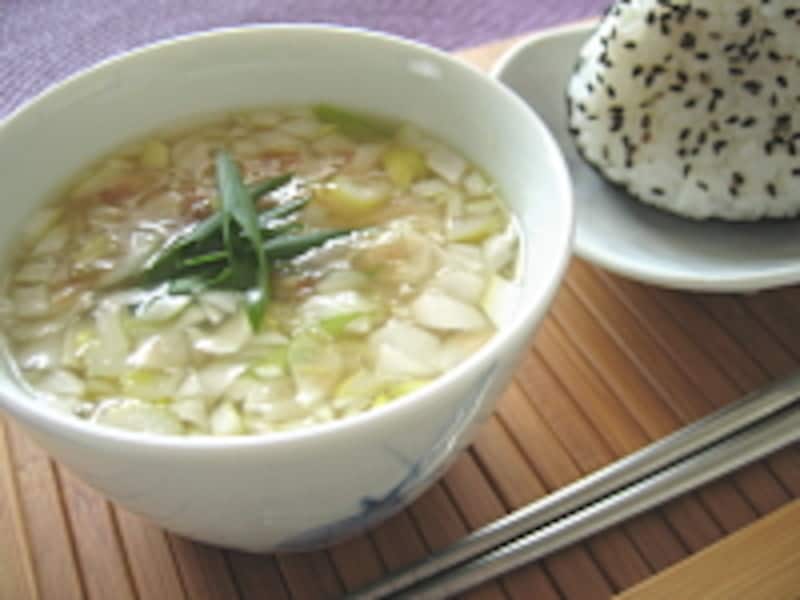 自家製インスタント ねぎ味噌スープ