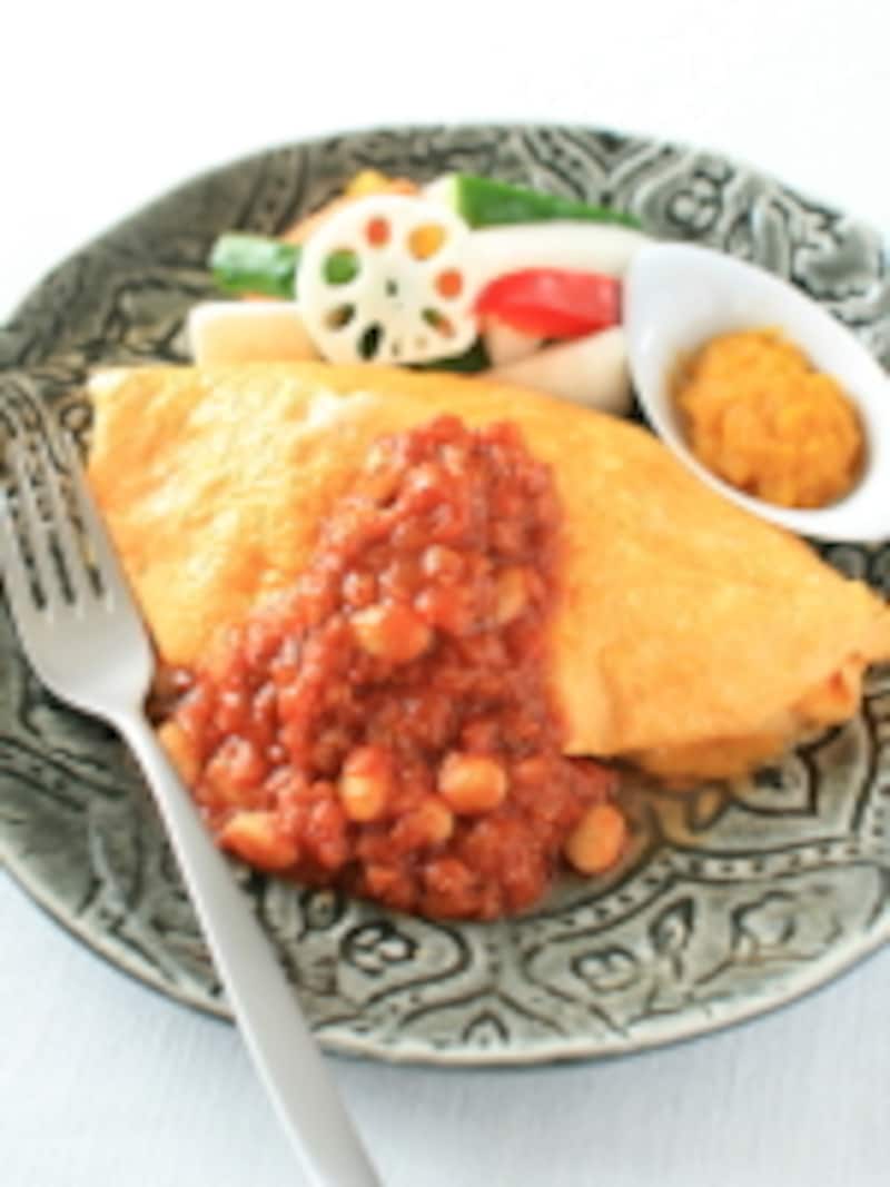 【ポテサラオムレツ ミートソースがけ】レシピへリンク！