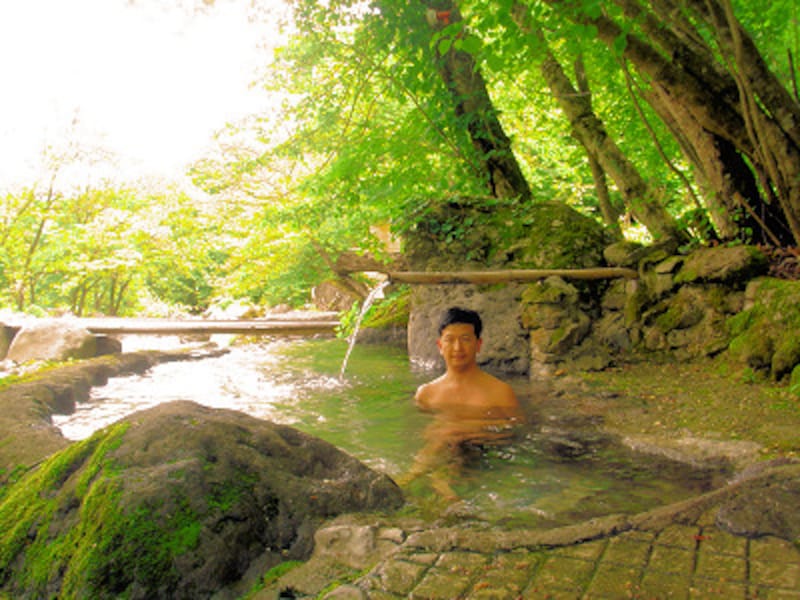 二岐温泉柏屋旅館露天風呂2