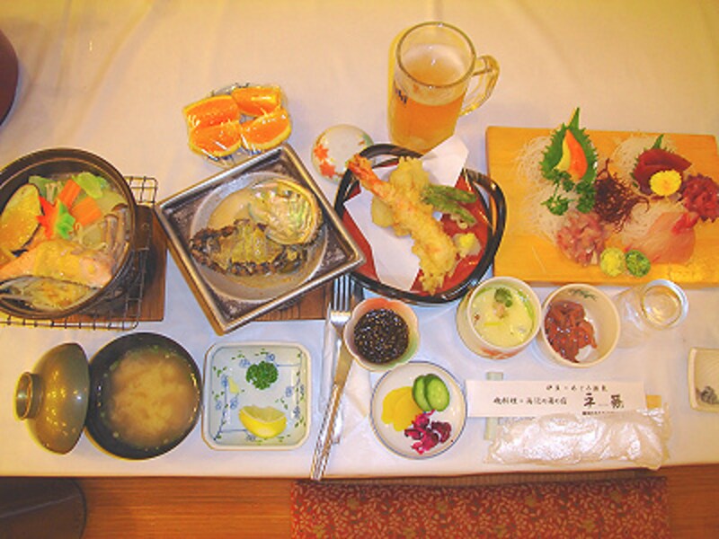 網代温泉平鶴 夕食