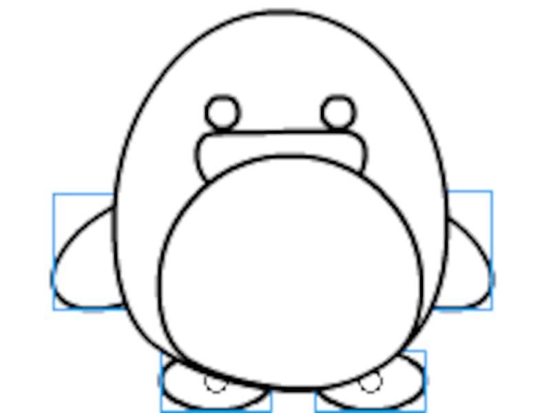 両方の手と足の重ね順を変更する