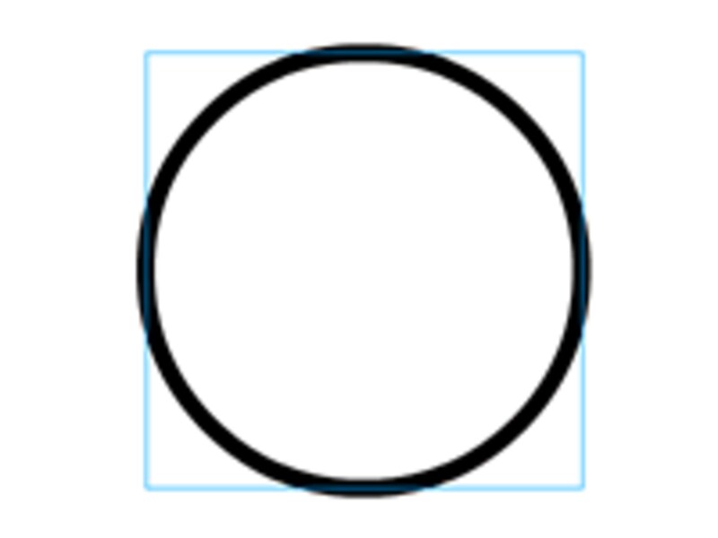 Shiftキーを押しながら楕円ツールで生円を描く。