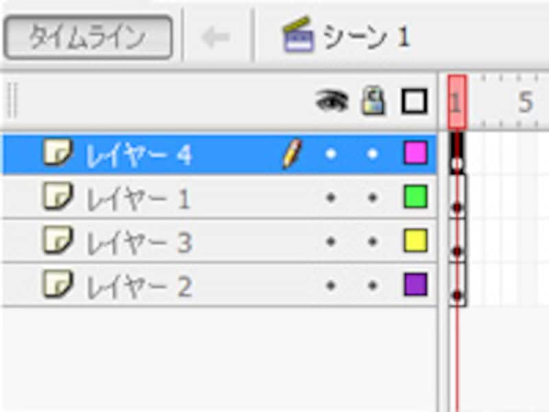 新規レイヤーに星をコピー＆ペースト
