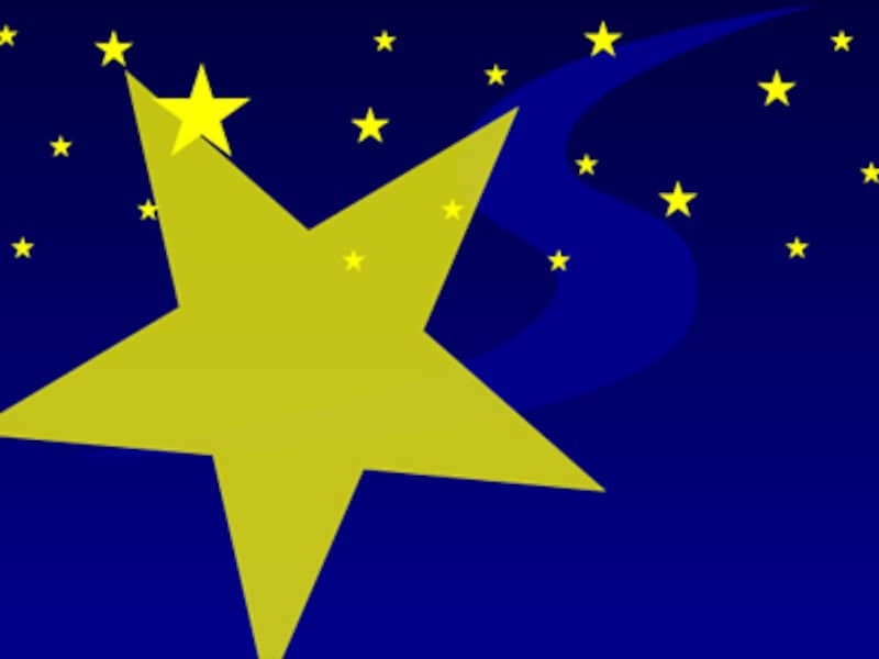 よりリアルな流れ星完成図。