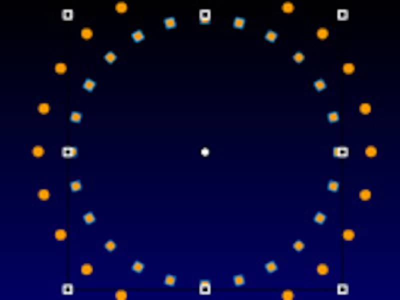 輪を少しずつ小さくする