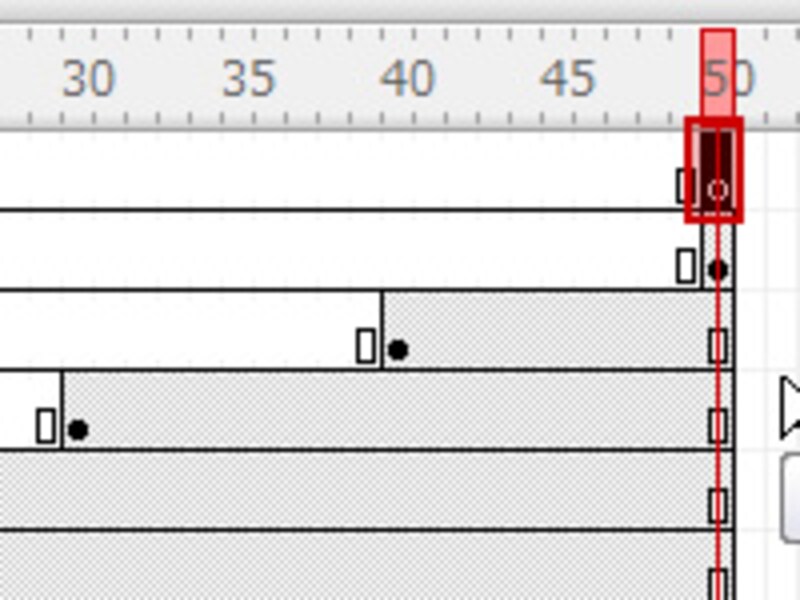 空白キーフレームを挿入