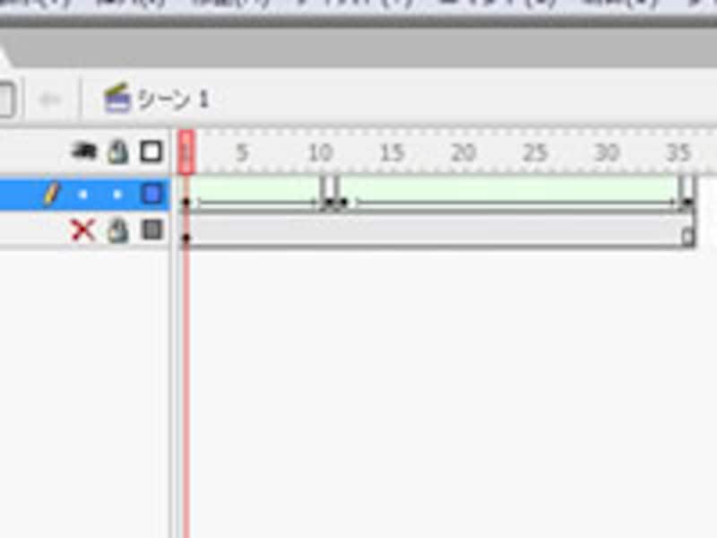 シェイプトゥイーンを設定