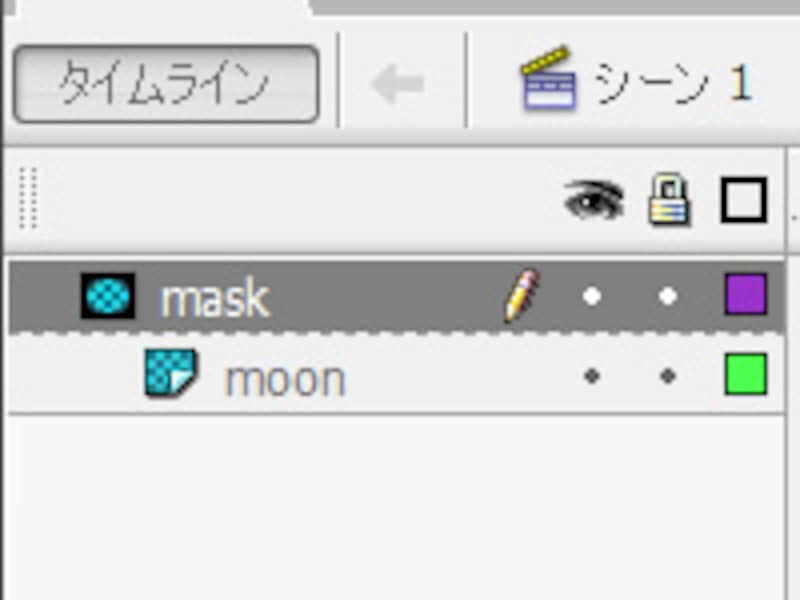 マスクレイヤーを作成