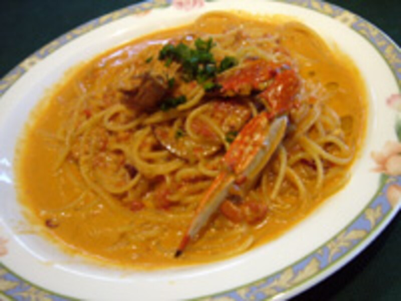 渡り蟹のスパゲッティー