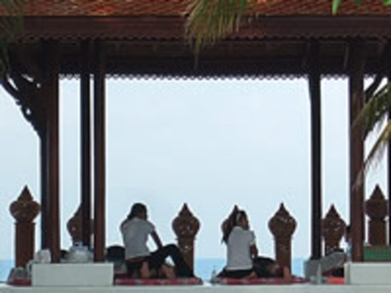 海を見ながら至福のマッサージタイム