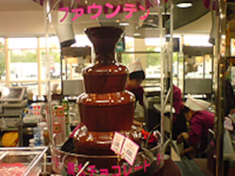 双葉SAのチョコレートフォンデュ