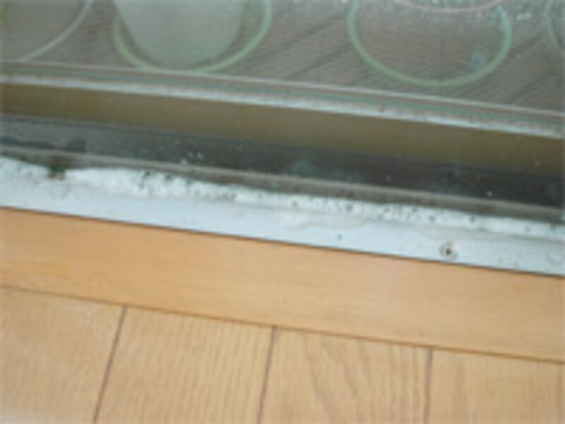 カビ取り用洗剤を散布