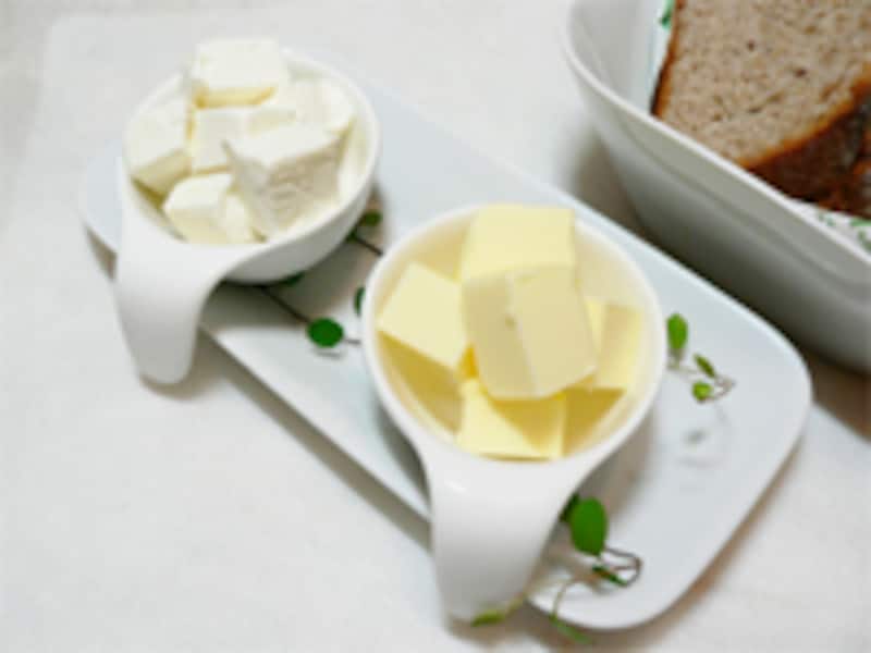 クリームチーズとバター