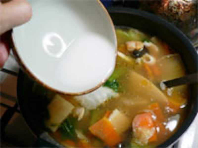 スープを温める