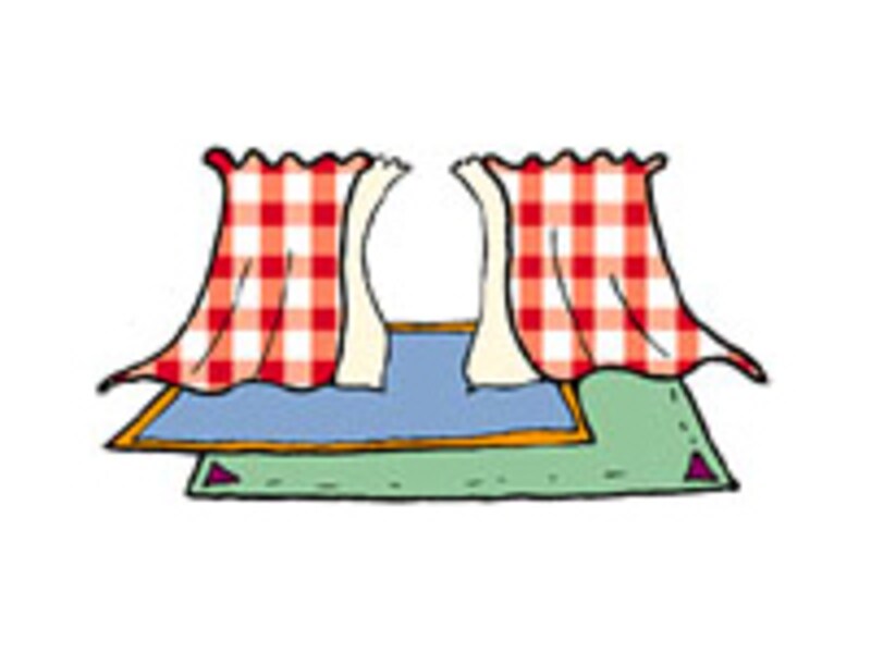 カーテンとカーペット