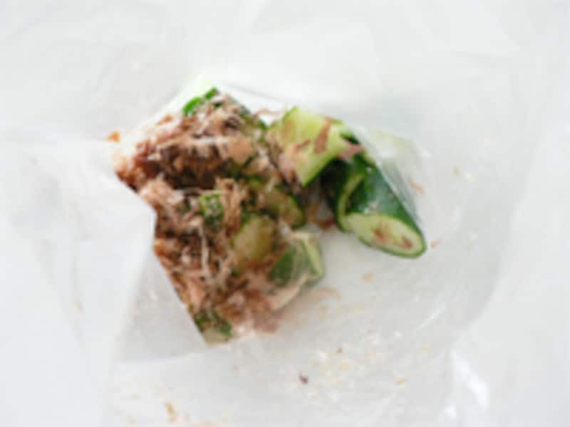 梅干とかつお節と和える