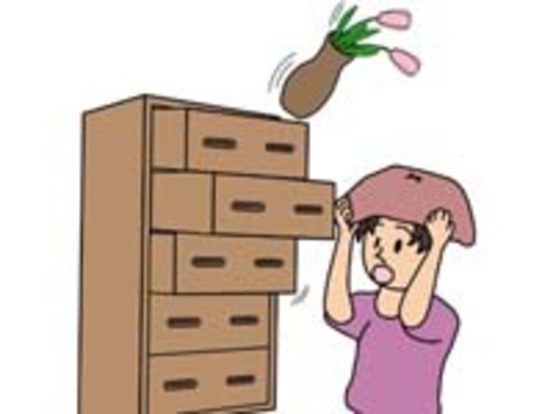 引越し、地震、対策