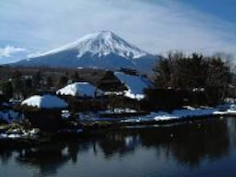 《富士山周辺》忍野八海から眺める富士山