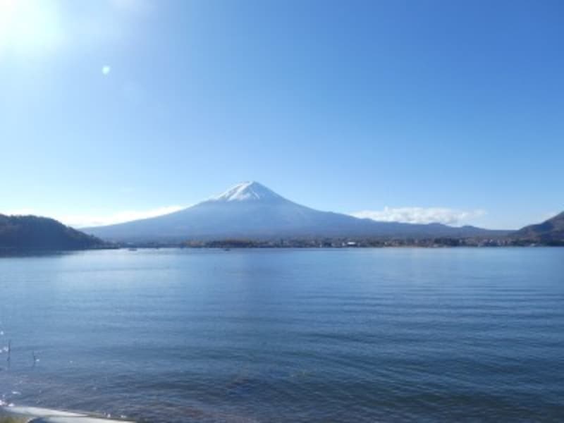 河口湖北岸から見た富士山