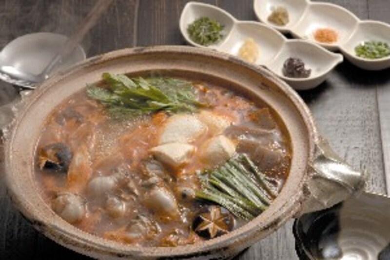 カキのキムチ鍋