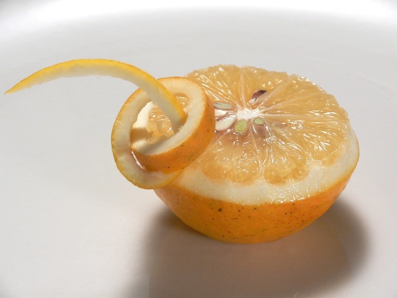 結びレモンの切り方・画像・方法・飾り切り