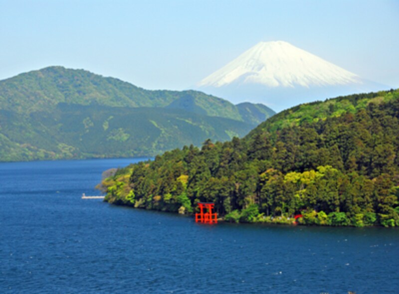 芦ノ湖と富士山