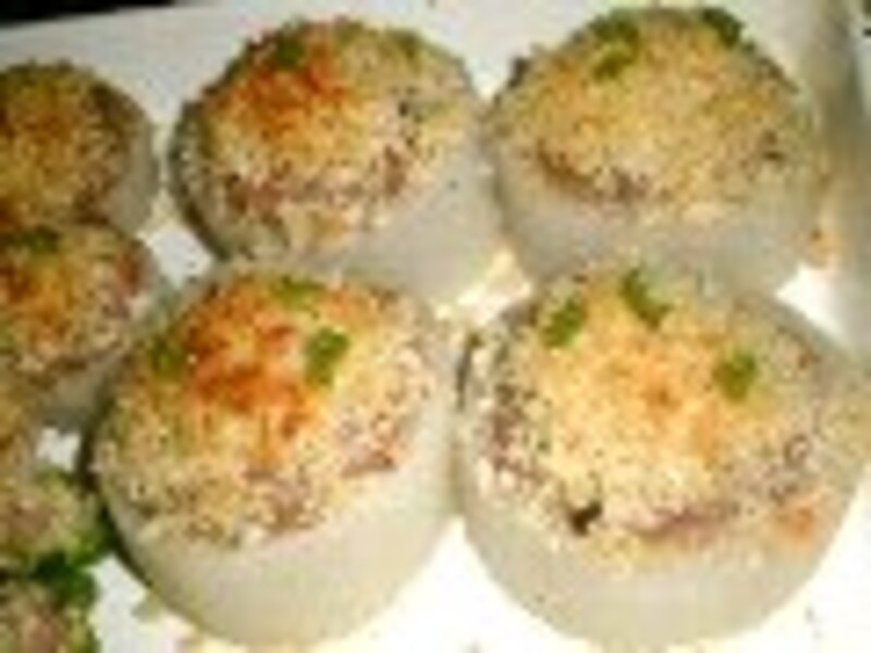 肉詰め大根のパン粉焼き