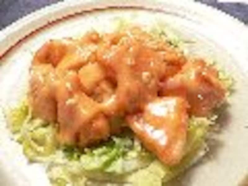 鶏のマヨネーズソース和え