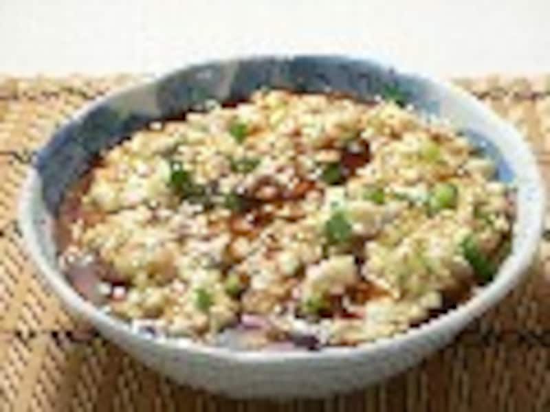 電子レンジ蒸し豆腐
