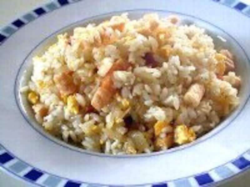 塩ニンニクえびせんチャーハン