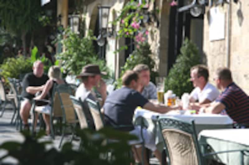 旧市街のカフェ