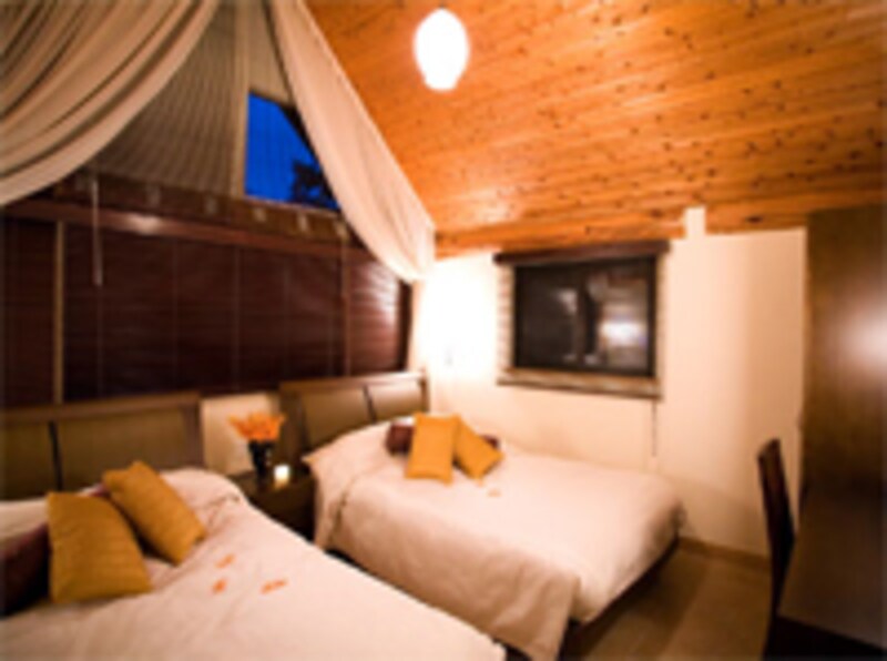 ロテル・デュ・ラク ヴィラの寝室