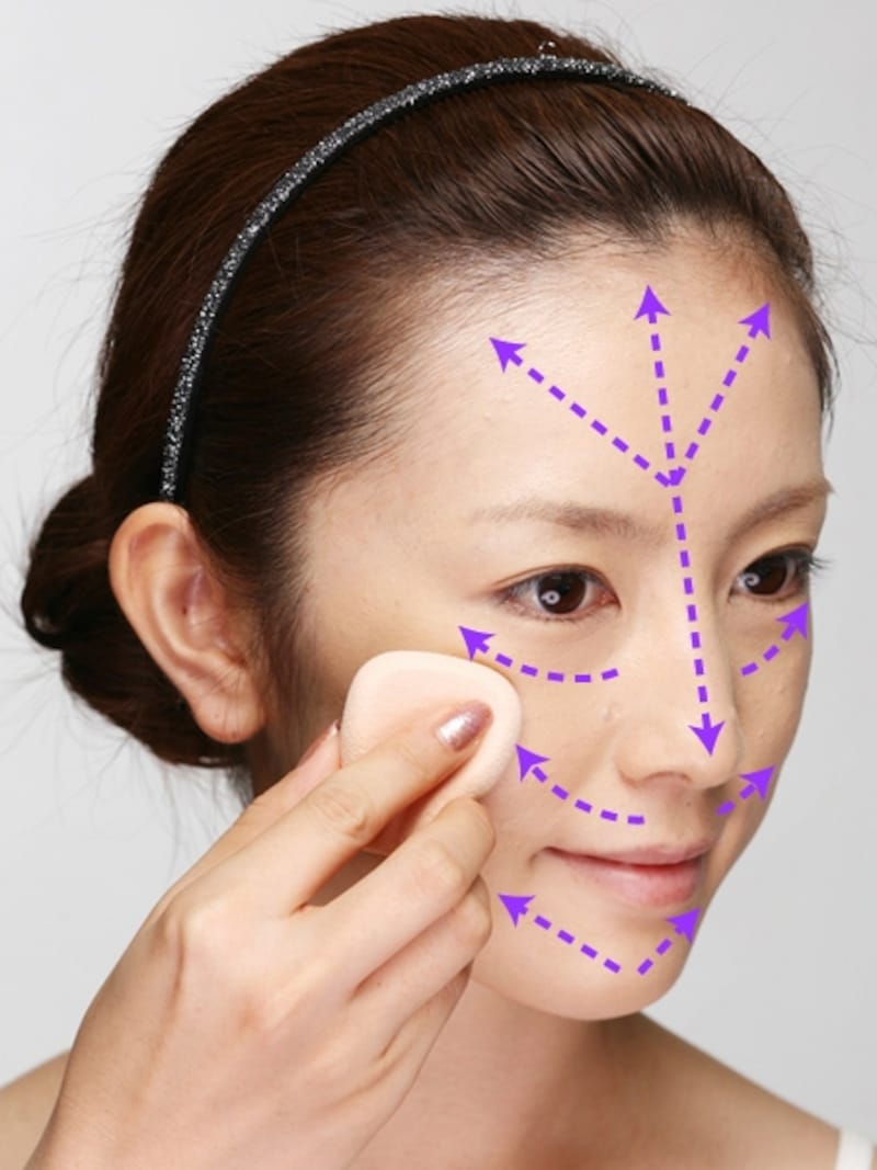 少しずつ、滑らせるようにぬっていきましょう