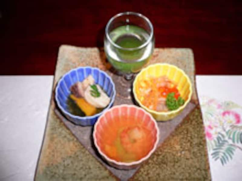 翠州亭での会席料理