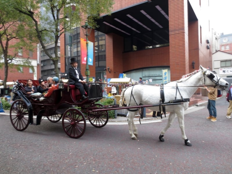 11月3日には馬車・人力車の無料試乗会なども開催（2013年11月3日撮影）
