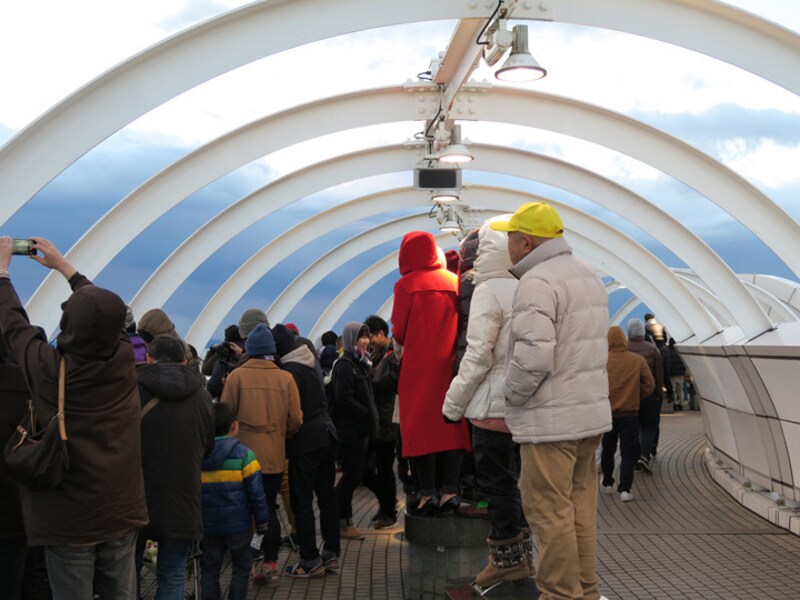 7:00過ぎまで待ちましたが、初日の出は拝めず(2015年1月1日撮影)