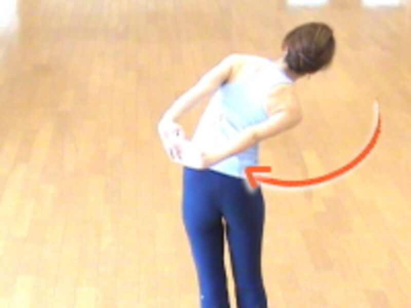 肋骨周辺ジョイレッチエクササイズ手順2