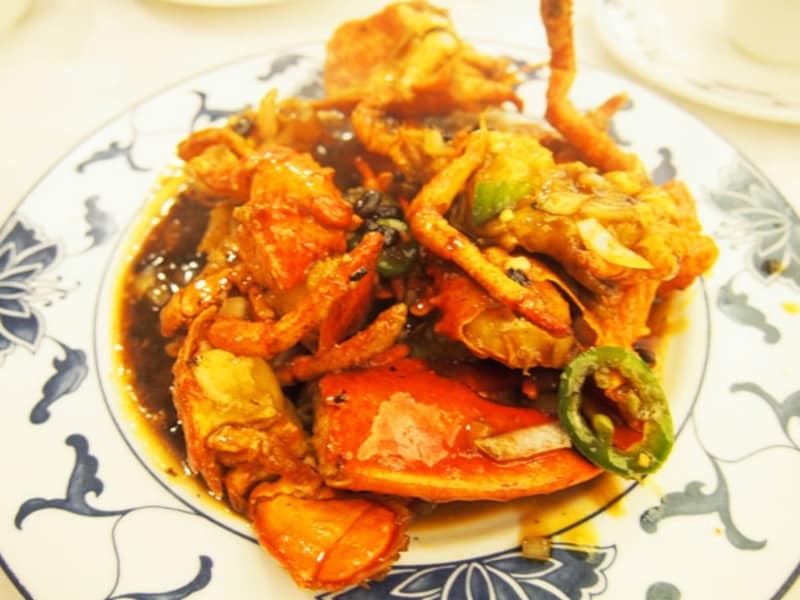 1人前(1尾)11.99ドルのロブスター。味付けはブラックビーンソースをチョイス(画像は1人前)