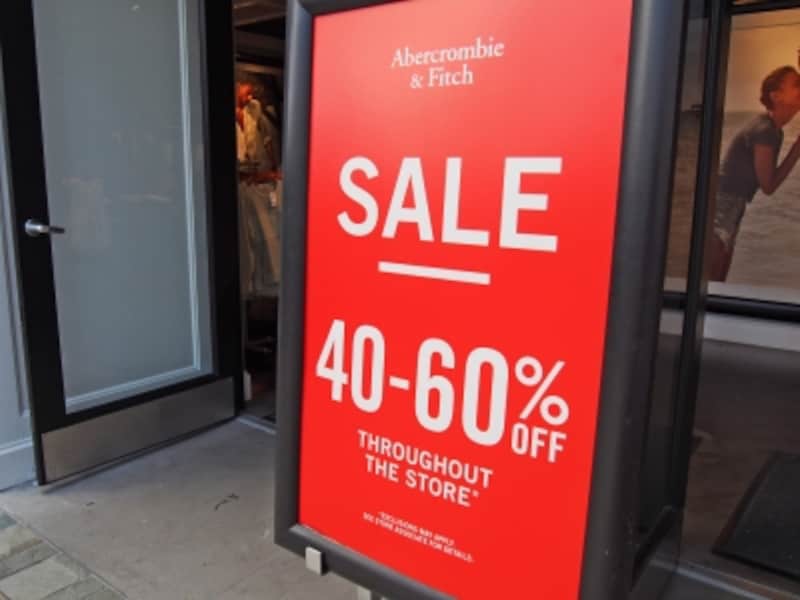 ホリデーセールではアバクロンビー＆フィッチも40～60％オフに