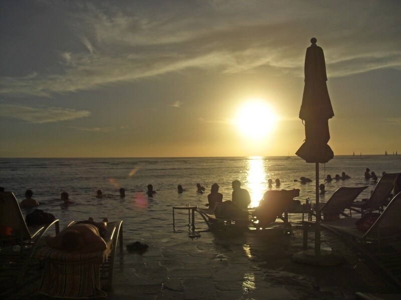 夕方はサンセットの特等席に