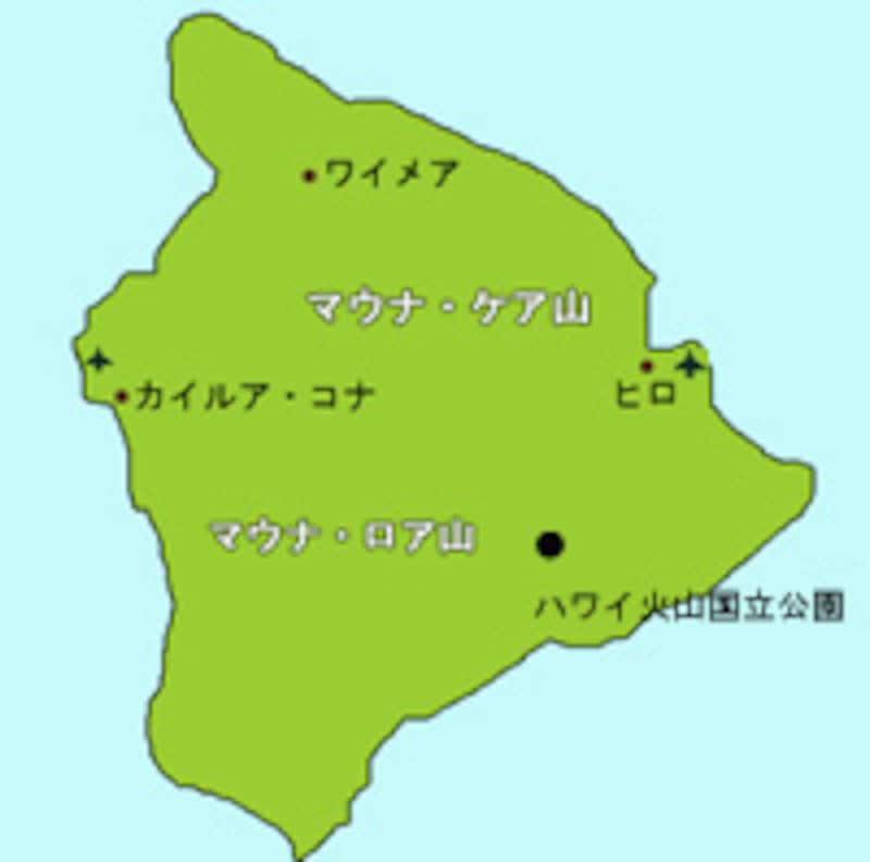 ハワイ島マップ