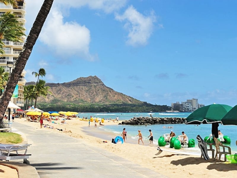 フォート・デルッシー・ビーチパークとグレイズ・ビーチの境界線付近