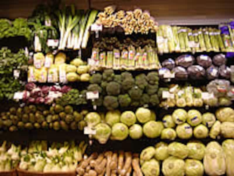 野菜の陳列棚