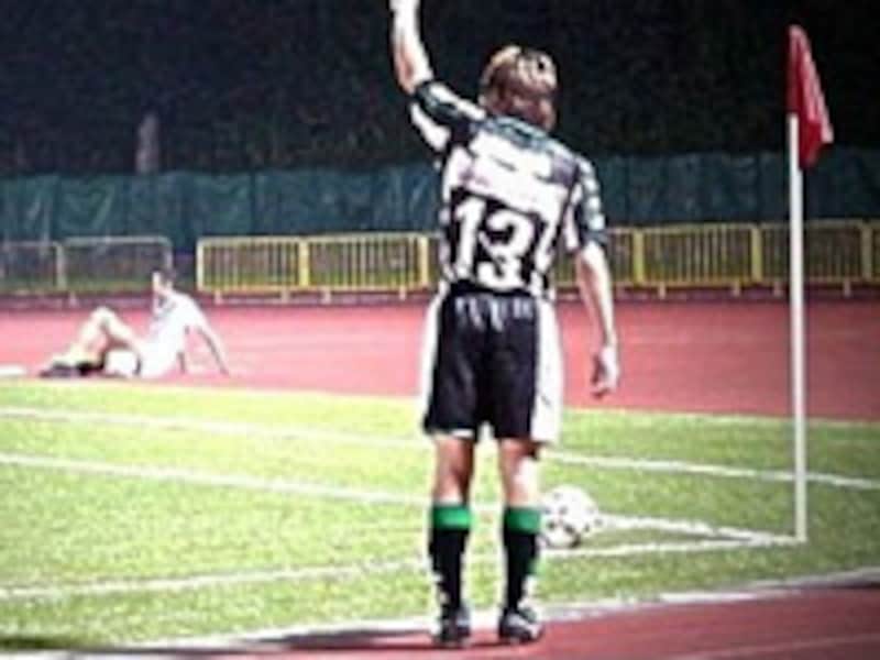 試合中の中村選手